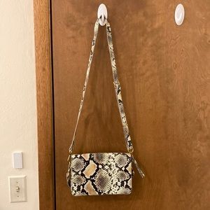 Madewell Snake Embossed Leather Convertible Crossbody Bag